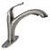 FlowCurve 8 in. Centerset 1-Handle Pull-Out Sprayer Kitchen Faucet with Deckplate in Brushed Nickel