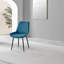 Ensemble de table de salle à manger extensible à haute brillance Areza avec chaises de luxe en velours-46732696-5810433