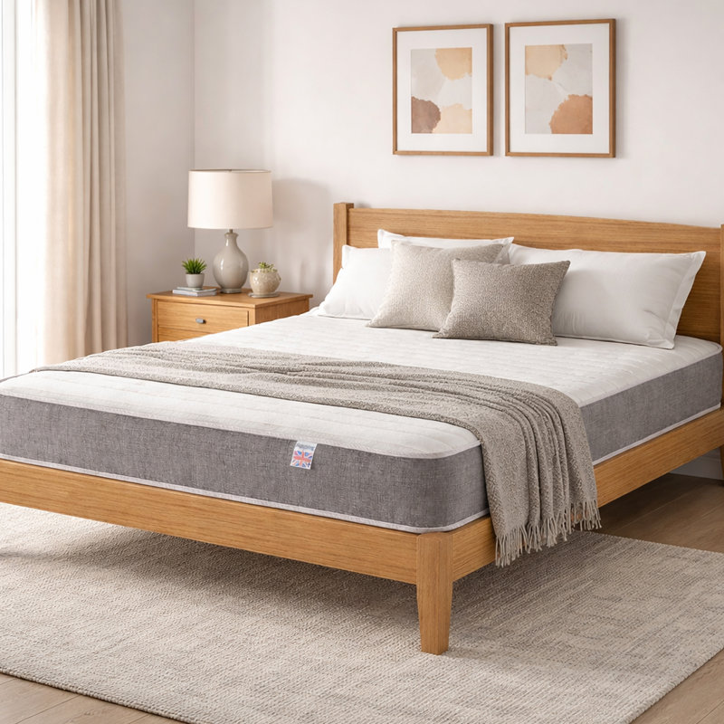 Medium Hybrid Pocket Spring Mattress with Memory Foam Comfort Layer, Small Double (4')