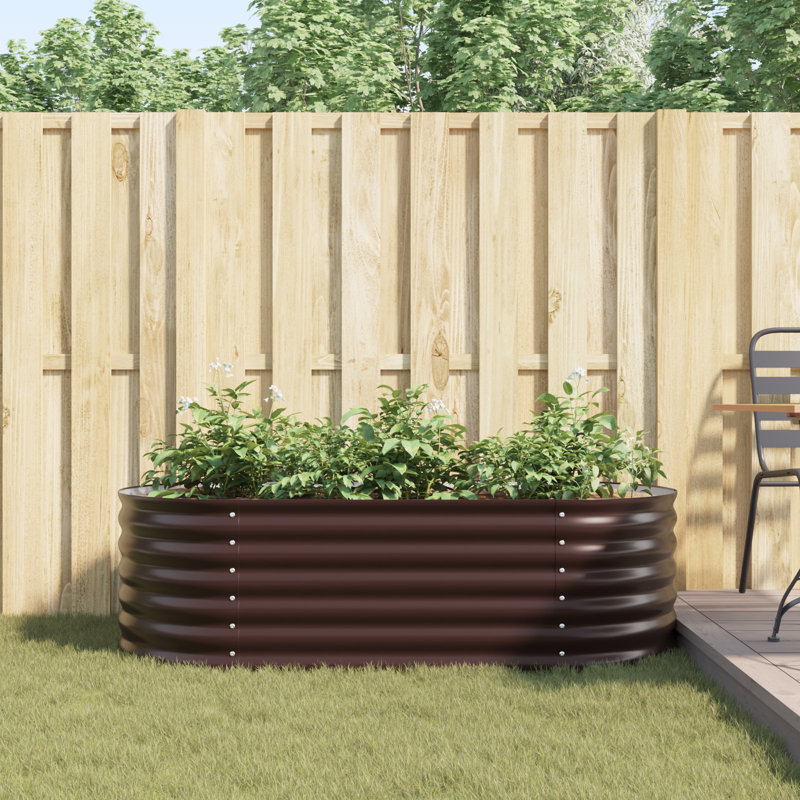 Raised Garden Bed, 44cm H x 160cm W x 80cm D, Brown