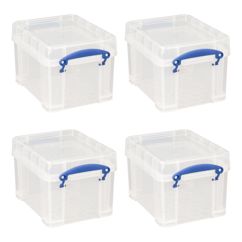  3 Liter Snap Lid Storage Bin for Music Storage, 8 Pack, Clear