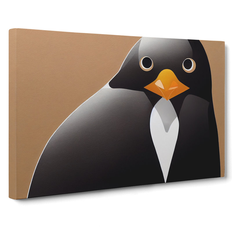Modern Penguin Abstract - Wrapped Canvas, 50cm H x 76cm W x 3cm D
