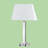 Brushed Steel 28" H Night Stand Lamp With White Linen Trapezoid Shade 100W E26 2 USB Ports and 2 Power Outlets