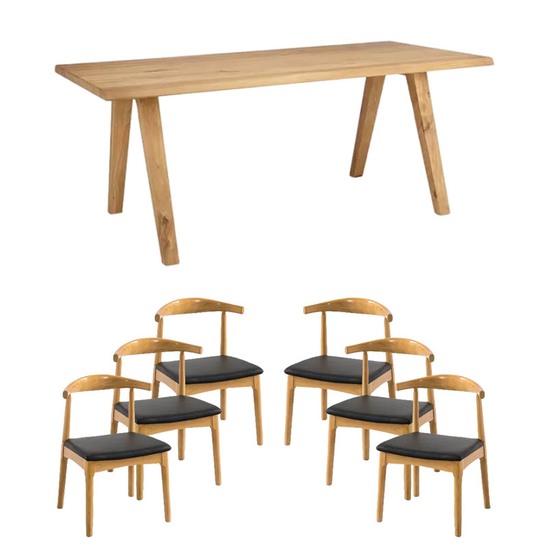 Ensemble de salle à manger rectangulaire, H 29,53 po x L 62,99 po x l 27,56 po