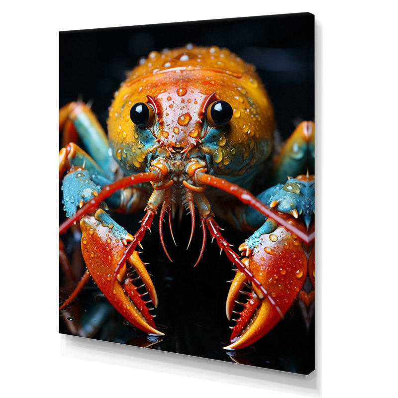 Madolynn Animal Crayfish I - Imprimé, Toile tendue, H 20 po x l 12 po x P 1 po
