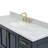 61'' Single Bathroom Vanity with Carrara Marble Top-93359233
