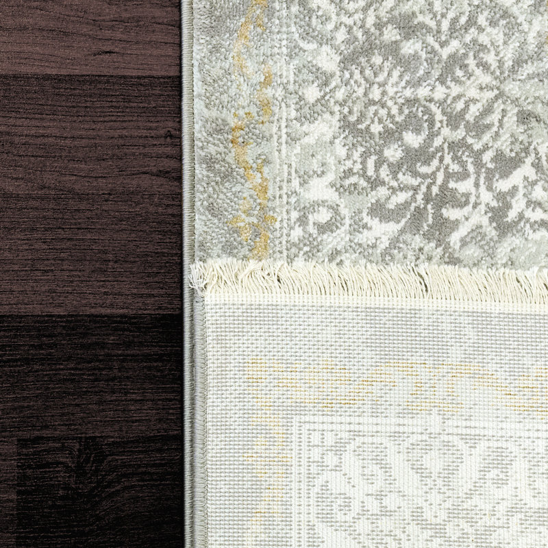 Tapis oriental gris Braeside, Rectangle 6 pi 7 po x 9 pi 6 po