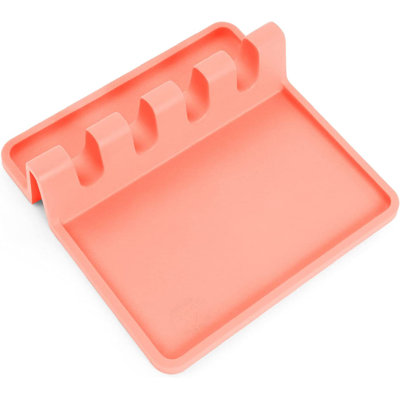 Zulay Silicone Utensil Rest with Drip Pad for Multiple Utensils BPA-Free Stove Top