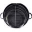 Barbecue en acier de 17 pouces avec surface de cuisson spacieuse et matériaux chauffants en noir pour fumoir d'extérieur