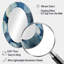 Grey Blue Leafs Harmony - Miroir mural traditionnel ovale-1943736404