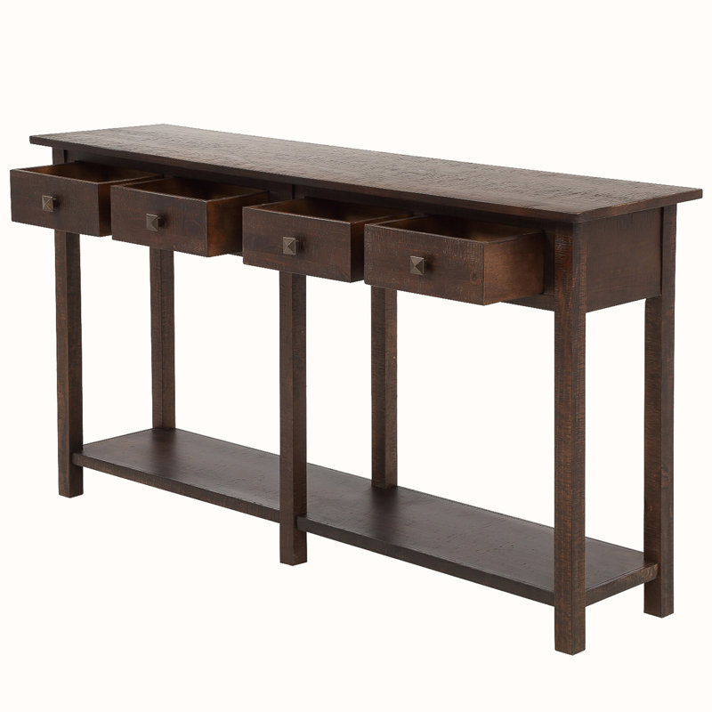 Console de rangement avec tiroirs et tablette inférieure Leshelle , Espresso