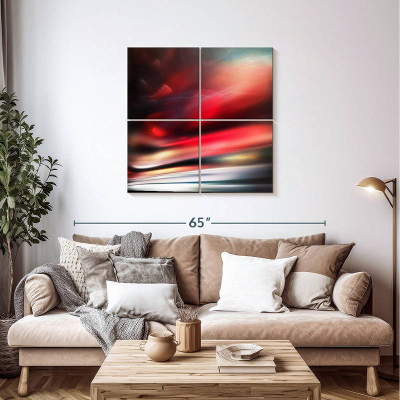 Red, 38" H x 38" W