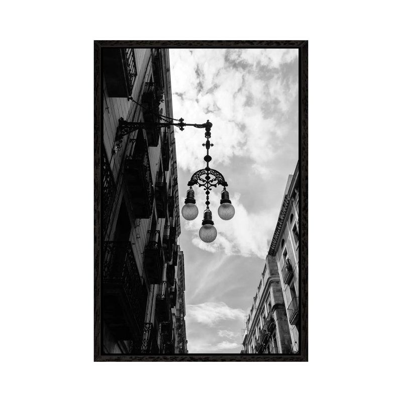 Barcelona Lights by Bethany Young - Print on Canvas, 101.6cm H x 66.04cm W x 3.81cm D, Black Framed