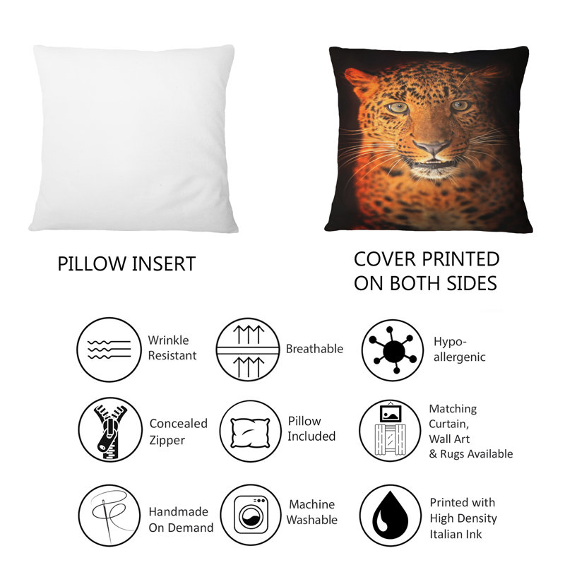 Coussin décoratif Portrait Of Leopard