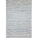 Trenta Striped Area Rug in Denim