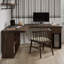 Bureau en bois massif avec bibliothèque et coin en L intégré-2032874462-2032874433