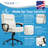 Click365 Transform 2.0 Ergonomic Mid Back Desk Chair, with Padded armrests, Adjustable-Height-91714212-94016842
