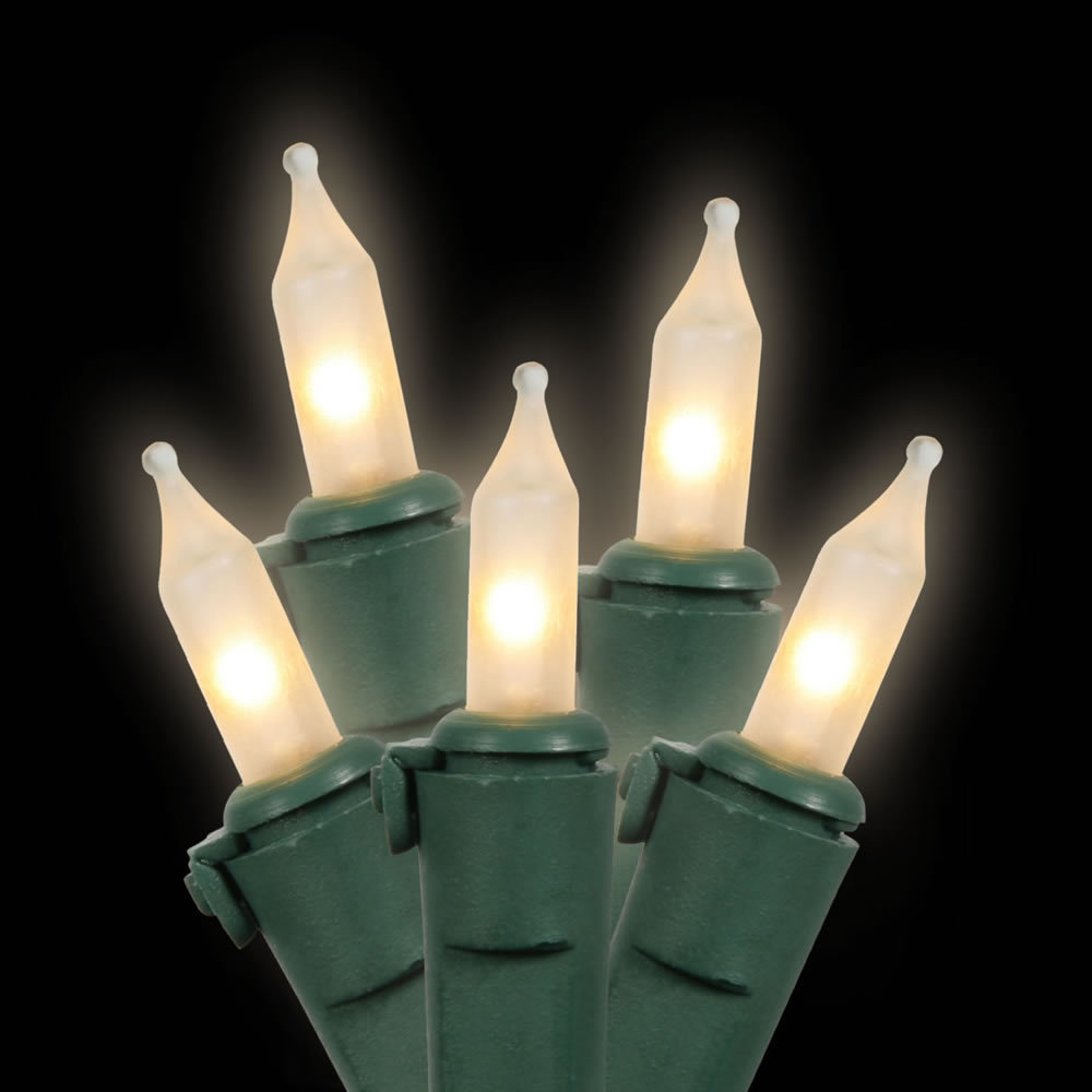 Mini Christmas String Lights, White, 23' L
