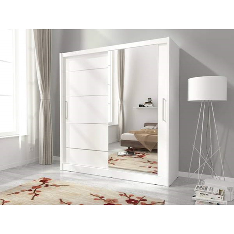 Ashod 2 Door Solid + Manufactured Wood Wardrobe, White
