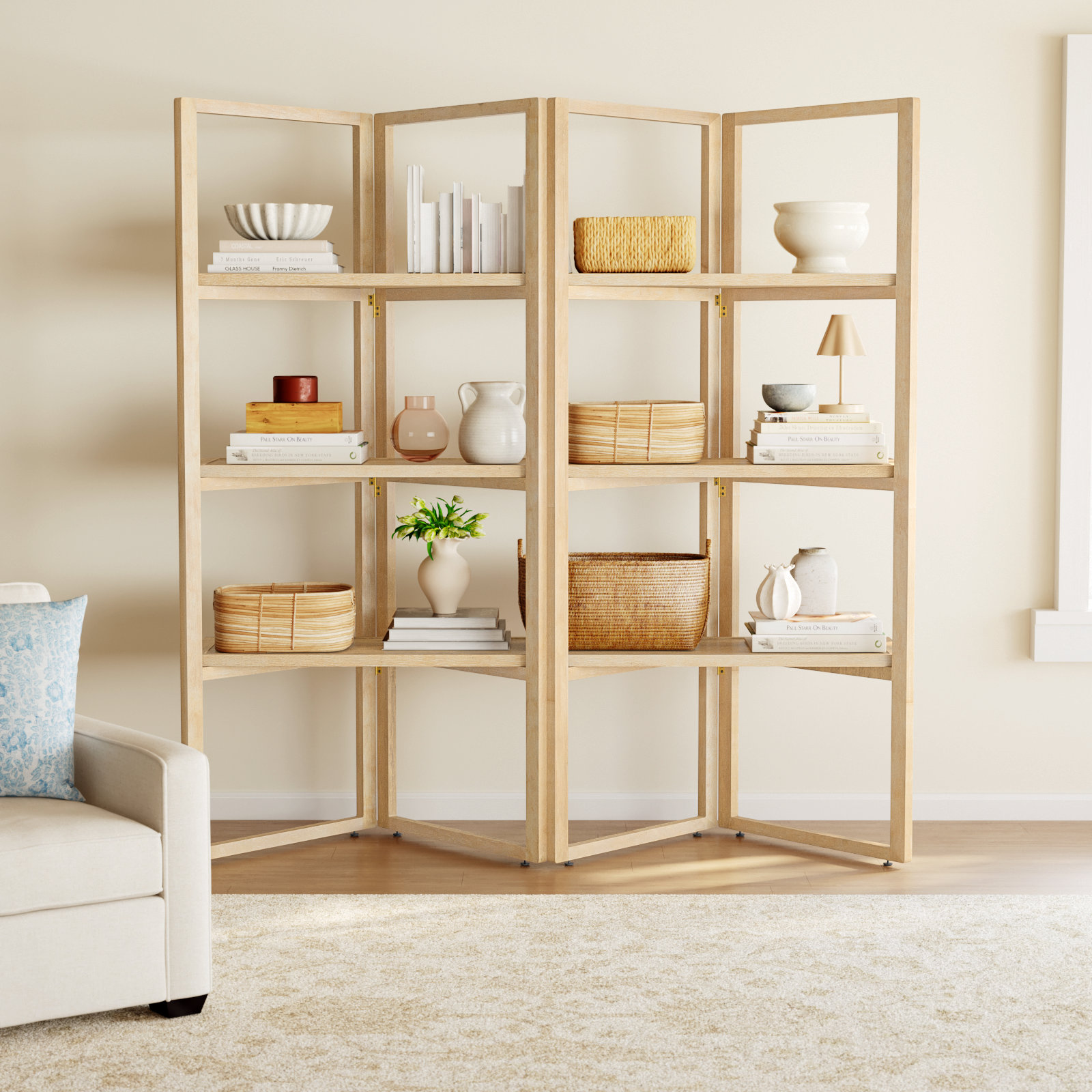 Retreat Wide Geometric Bookcase
