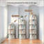 Bibliothèque rotative à 5 niveaux, étagère ronde rotative à 360 °, peu encombrante, petite bibliothèque rotative pour chambre à coucher, salon, maison, bureau-1980679219