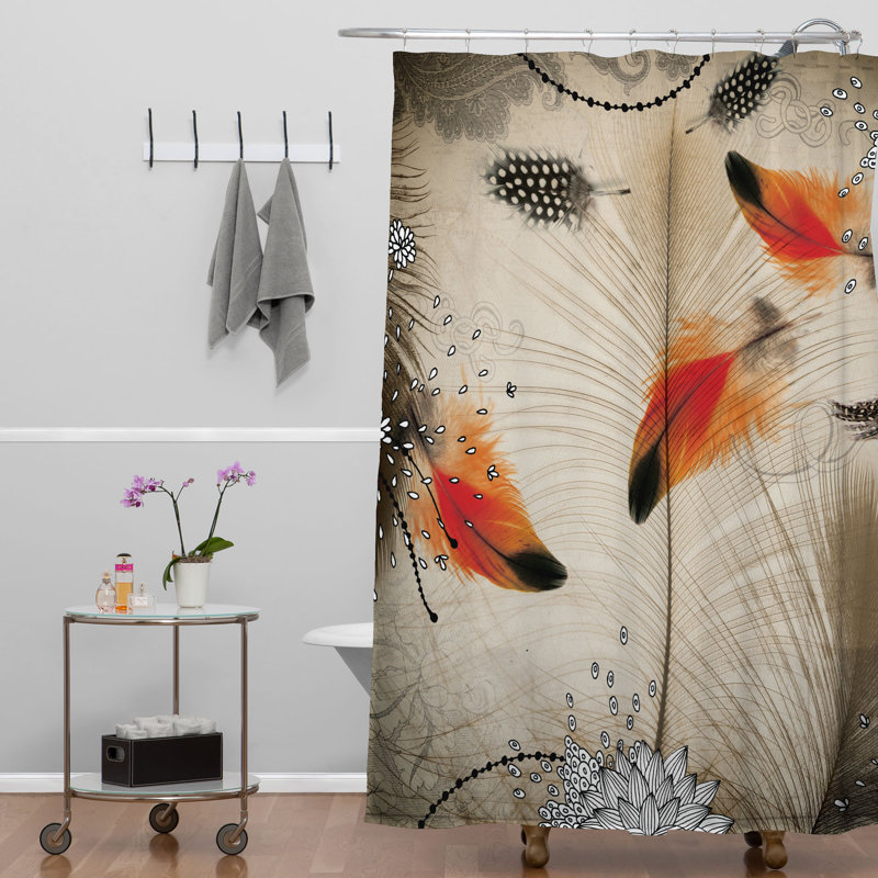 Rideau de douche simple Eccles Feather Dance