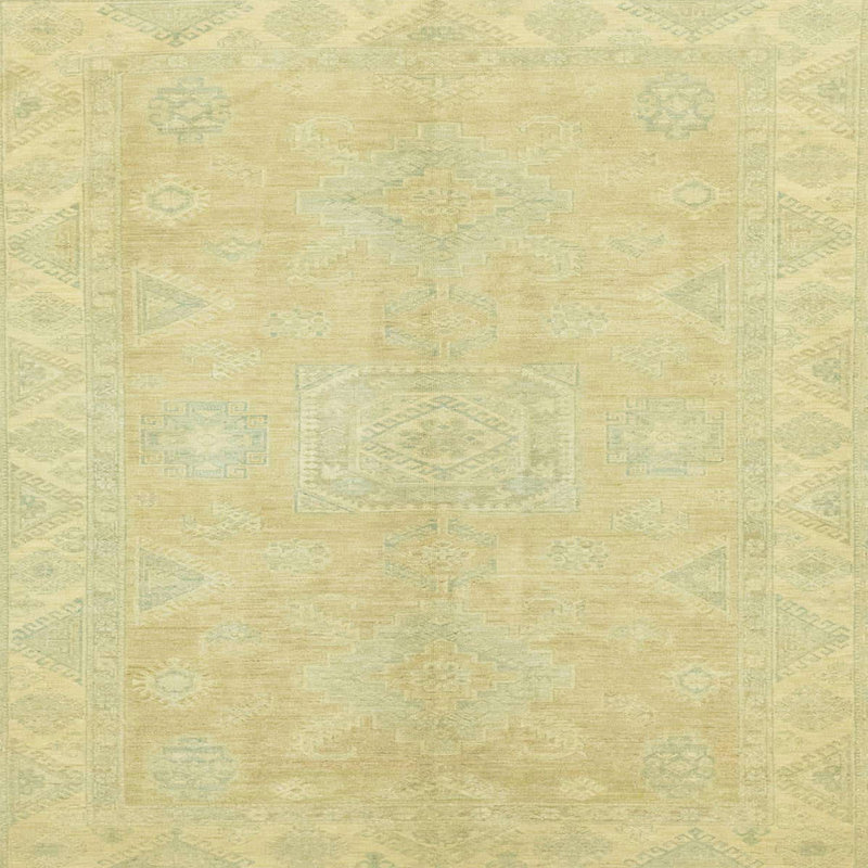 Tapis décoratif multicolore à motif abstrait, Carré 5 pi