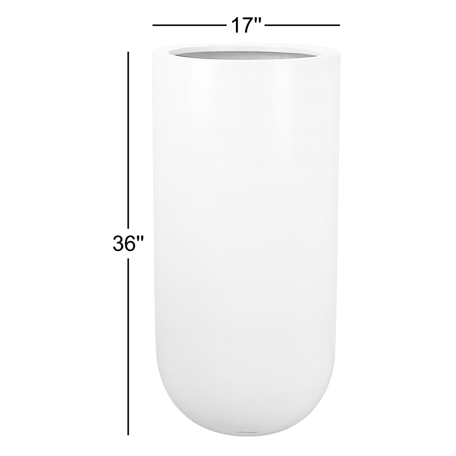 Katana 17" Pot Planter, White