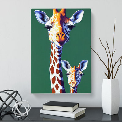 Giraffe Gouache - Wrapped Canvas