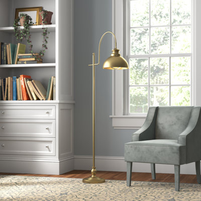 Anar 64.5'' Plated Gold Arched Floor Lamp
