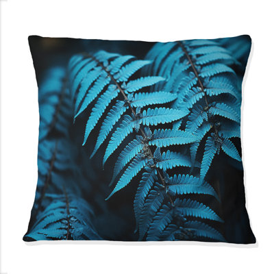 Coussin Ferns Turquoise Whimsy I - Ferns