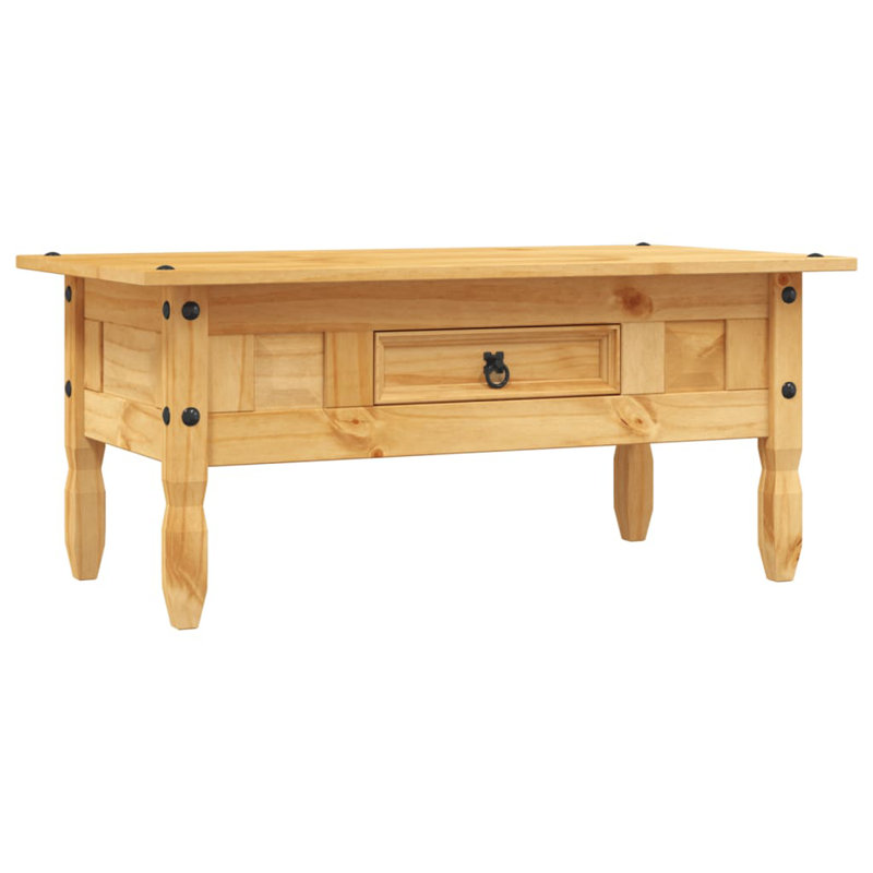 Solid Wood Frame Single Coffee Table with Storage