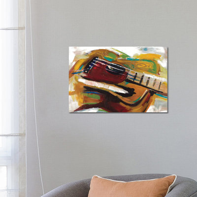 «Colorful Guitare» par Andy Beauchamp - reproduction de photo sur toile tendue