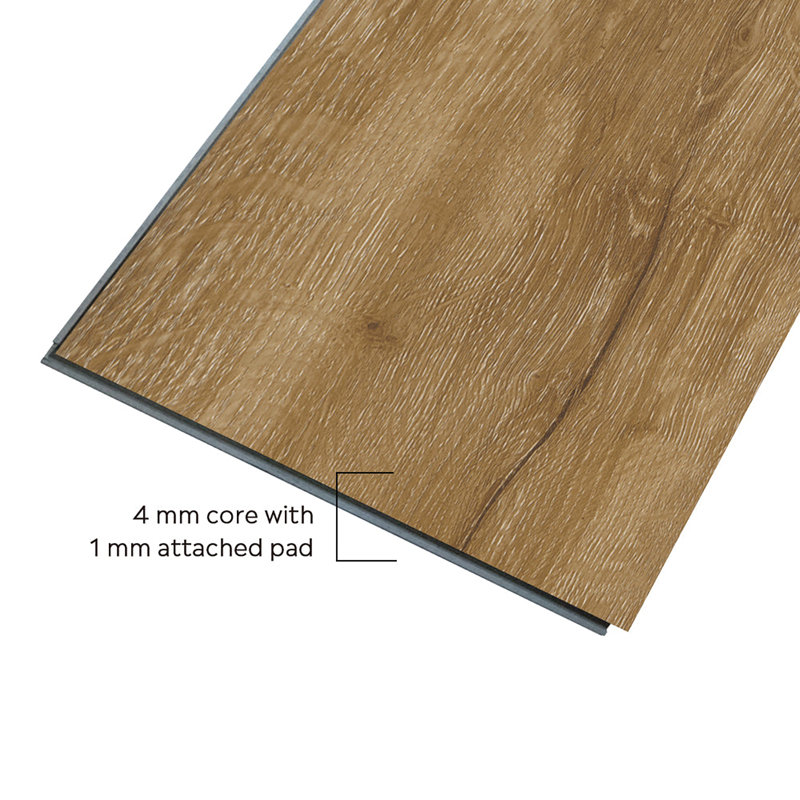 48"x7.17"*5mm Waterproof Rigid Core Luxury Vinyl Plank Flooring, Capital Medium