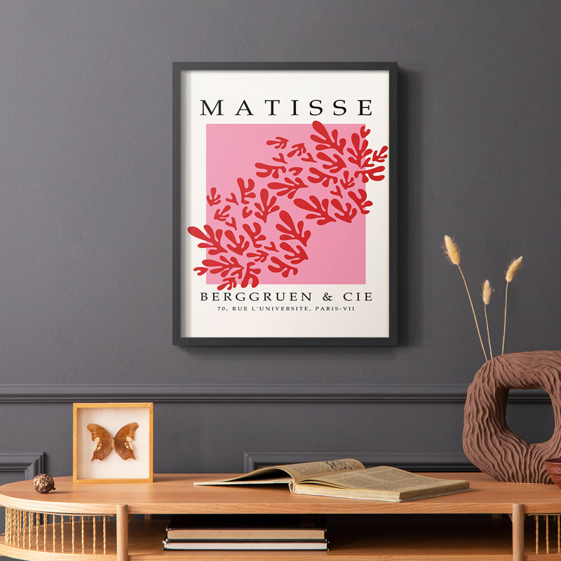 Matisse XLV III, reproduction encadrée - bois massif, Cadre simple noir, H 10 po x l 8 po