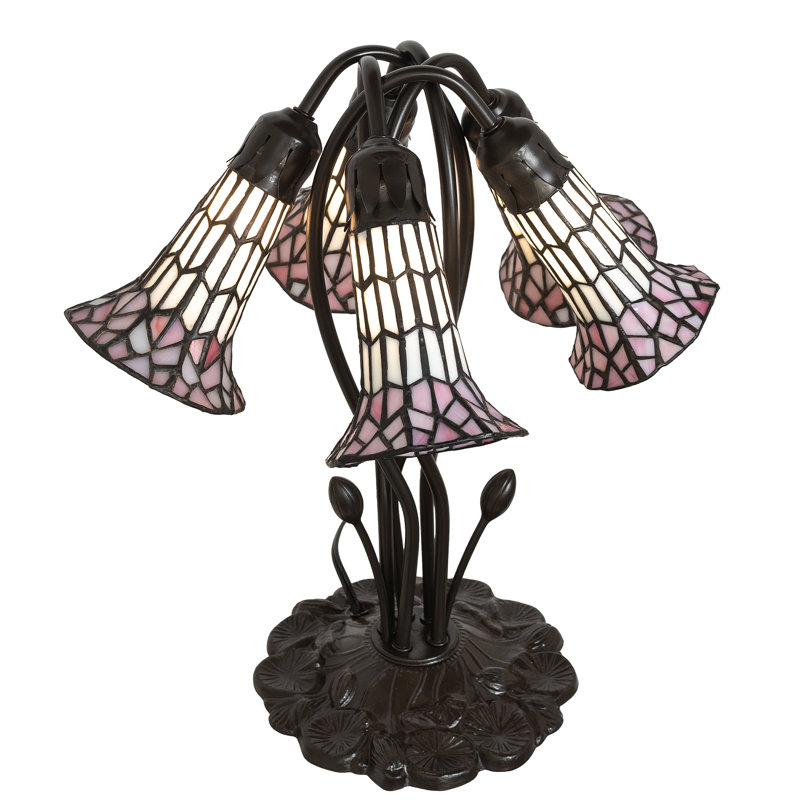 Table Lamp, Pink/White
