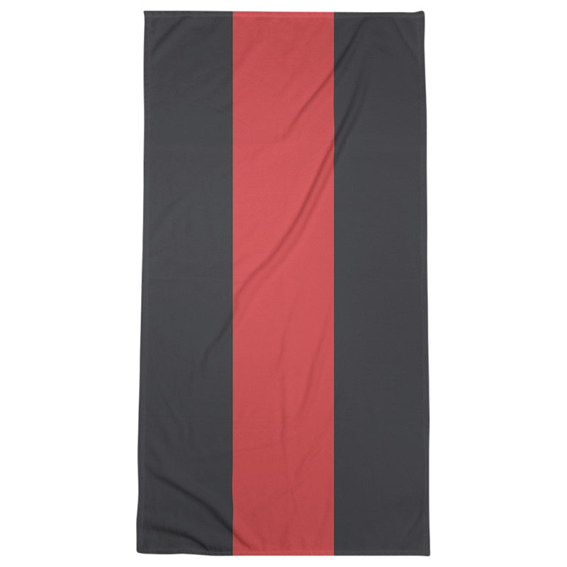 Lightweight Bath Towel, Charcoal/Torch Red