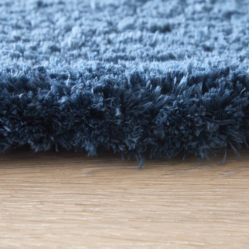 Tapis moderne uni Tula, Blue, Rectangle 9 pi x 12 pi
