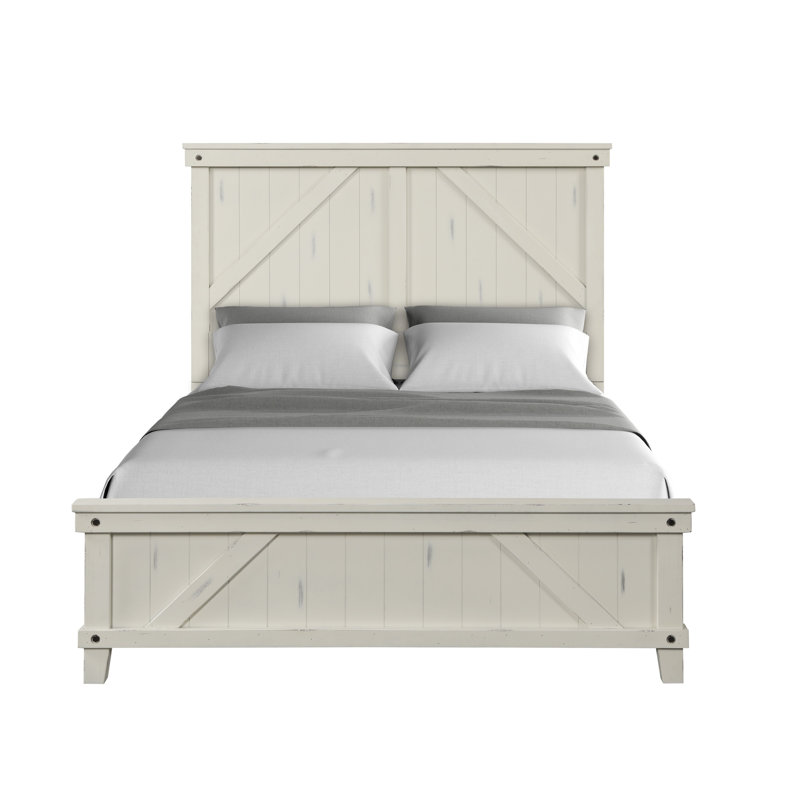 Baguenaudier Panel Bed, Queen, Antique White