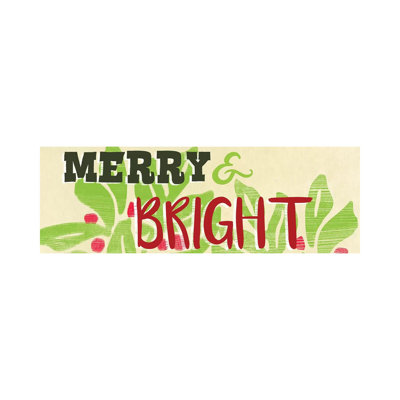 Let'S Get Jolly Collection D by June Erica Vess - Wrapped Canvas Panoramic Print