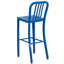 Commercial Grade Metal Indoor-Outdoor Stool with Vertical Slat Back-1824115529-1824115533