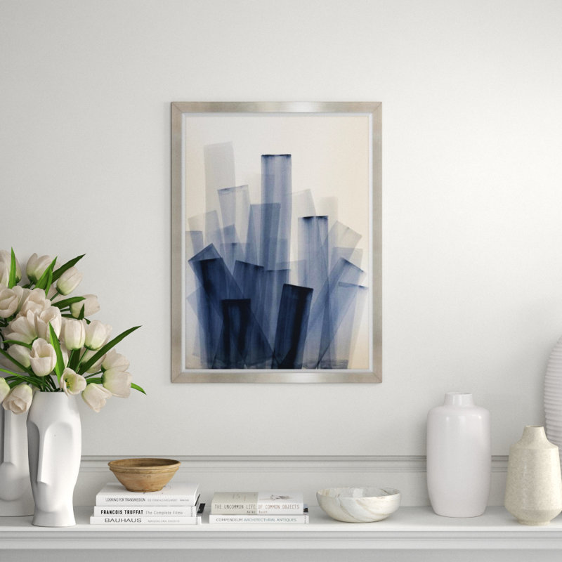 Blue Pallet II Painting by Janice Sadler, 63" H x 47" W, Image Brush Gel