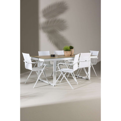 Evander 6 - Person Patio Dining Set Rectangular Table
