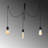 Industrial Black Chandelier, Adjustable Height, Metal Body, 40W Max, 39.4 x 2.4 inches, 40.2 inches Tall, Base Plate: 6.3 inches Diameter | Perfect for Nostalgic & Modern Decor | IP20 Rated for Indoor Use-732816070