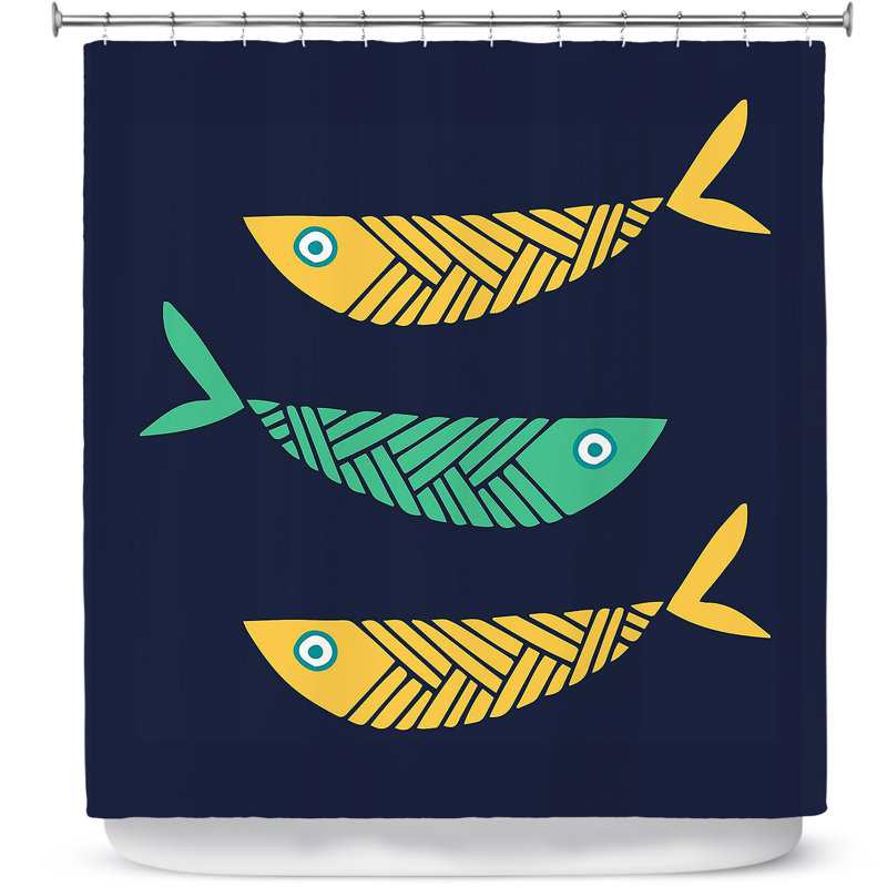 Rideau de douche simple pour chambre de poisson