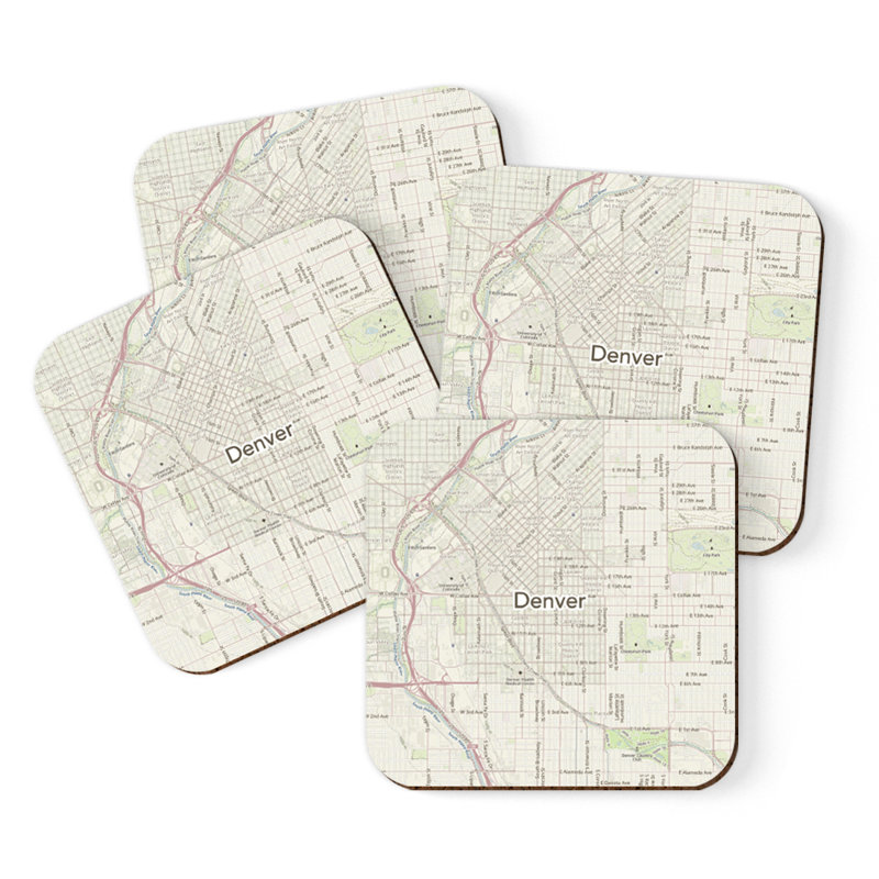 Sous-verre carte des États-Unis, Denver