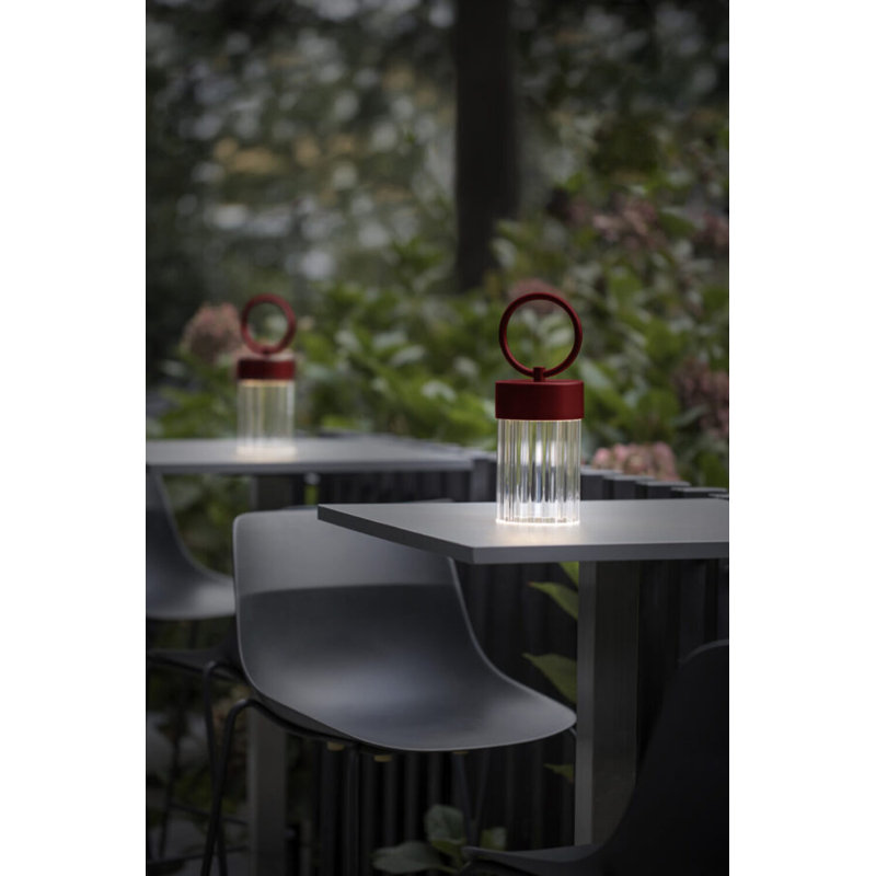 Claretta Battery Lamp, Dark Red