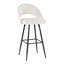 Tabouret de bar à hauteur fixe en métal et tissu avec repose-pieds carré - ensemble de 2-125535672-125535675