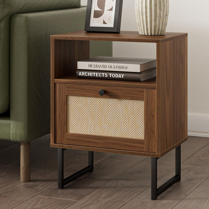 40cm W Manufactured Wood Bedside Table