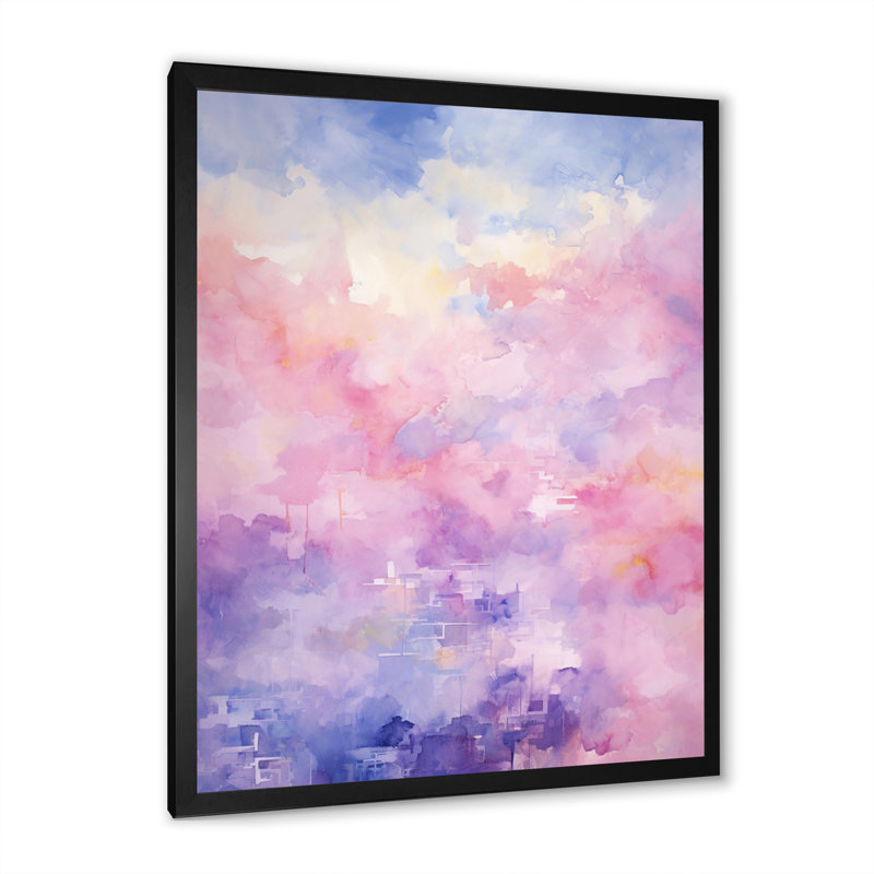 «Jaaziel Colorful Sky Photo Skyline Serenade I», reproduction d'art sur toile, Cadre photo noir, H 20 po x l 12 po x P 1 po